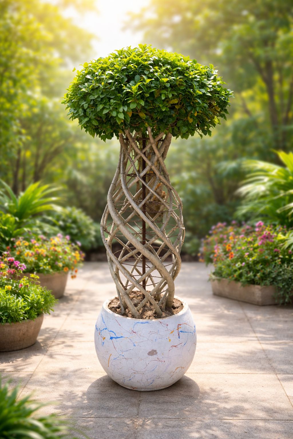 Premium Braided Ficus Elevate Your Space with Natural Elegance
